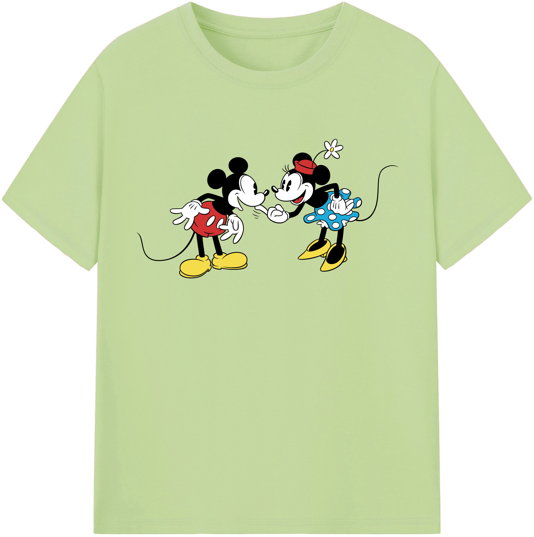 （画像用） ミッキーマウス Mickey Mouse 綿100％半袖Tシャツ（フロントプリント）